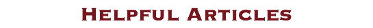 Helpful Articles